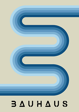Bauhaus Retro Wave Poster