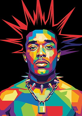 Colorful Portrait of Lil Uzi Vert