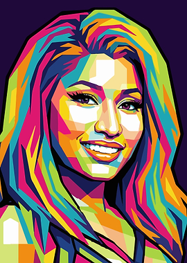 Nicki Minaj Pop Art Portrait