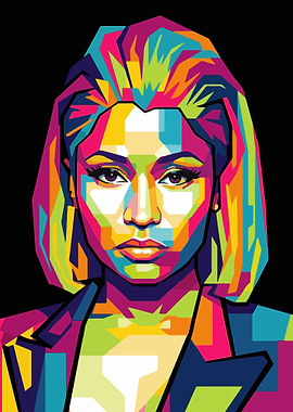 Nicki Minaj Pop Art Portrait