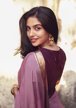 mamitha baiju in Traditional Attire