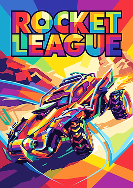 Rocket League Car in Pop Art Style