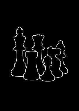 Chess Pieces Silhouette
