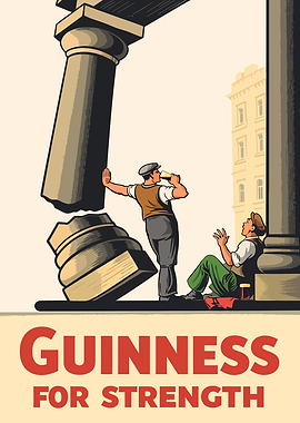Guinness For Strength Vintage Poster