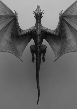 Overhead View of a Black Dragon