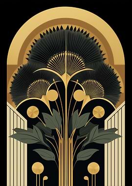 Art Deco Floral Design
