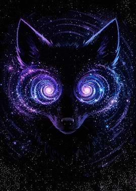 Cosmic Fox with Galaxy Eyes