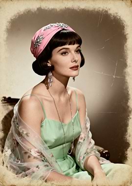 Elegant Woman in Vintage Fashion