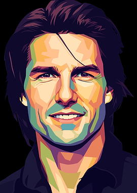 Tom Cruise Pop Art Portrait
