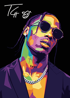 Travis Scott Pop Art Portrait