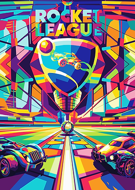 Rocket League Pop Art Poster
