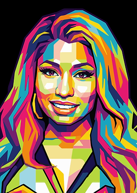 Colorful Portrait of Nicki Minaj
