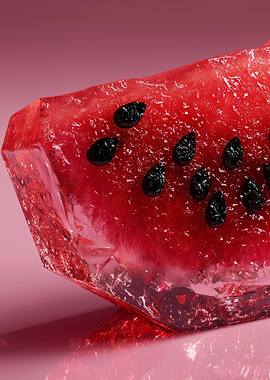 Watermelon Slice Ice Cube