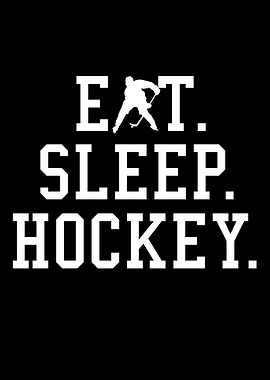 Eat Sleep Hockey Text Art