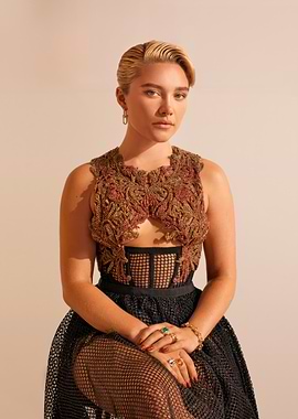 Florence Pugh in a unique outfit