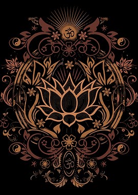 Om Symbol Lotus Mandala