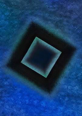 Abstract Diamond Shapes in Blue and Green 1C