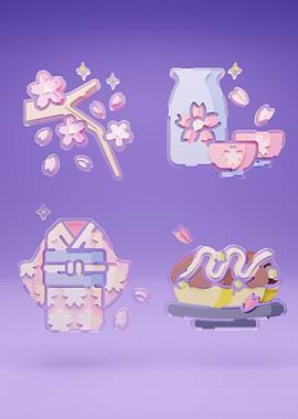 Japanese Cherry Blossoms Themed Collection