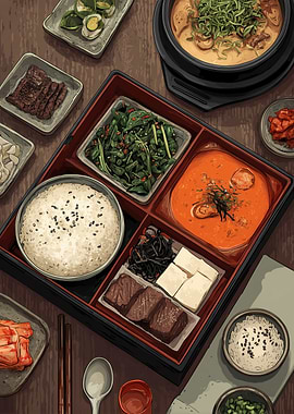 Korean Bento Box Meal