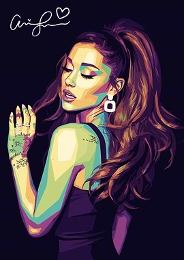 Ariana Grande Pixel Art Portrait