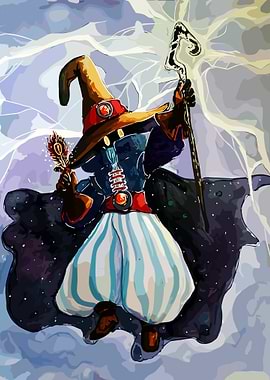 Black Mage with Staff and Feather