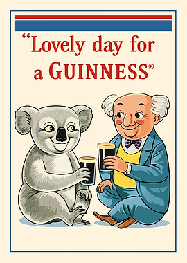 Koala and Man with Guinness