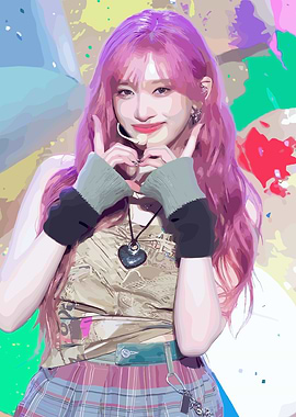 K-Pop Idol with Pink Hair