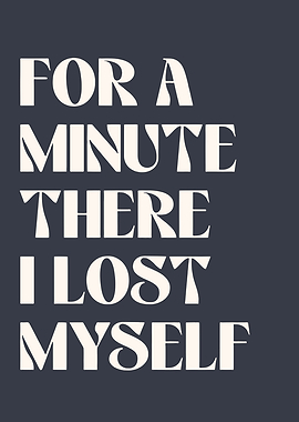 For a minute there I lost myself text art