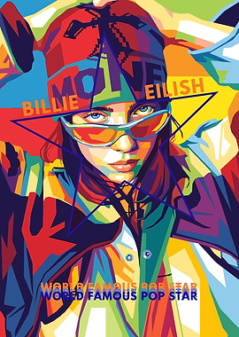 Billie Eilish Pop Art Portrait