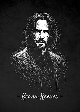 Keanu Reeves Sketch Poster