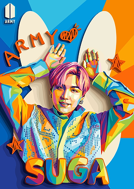 BTS Suga Pop Art