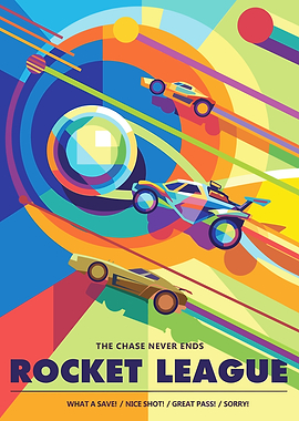 Rocket League Pop Art Poster