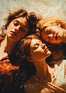 Golden Hour Lesbian Women Artistic Portrait