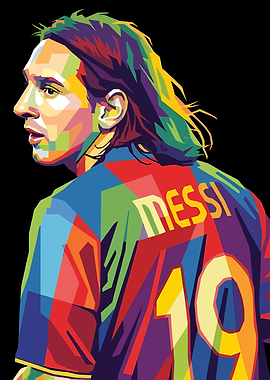 Lionel Messi Pop Art Portrait