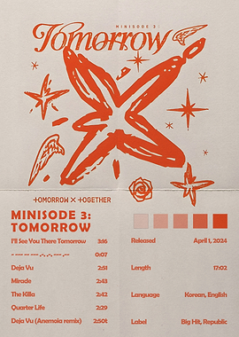 TXT Minisode 3: Tomorrow Album Art