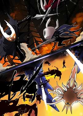 Hollow Knight Characters in Battle