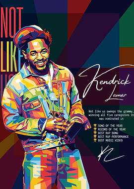 Kendrick Lamar Pop Art Portrait
