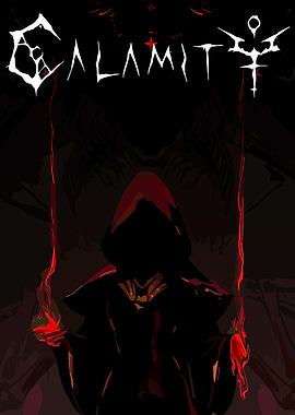 Calamity Hooded Figure with Red Flames