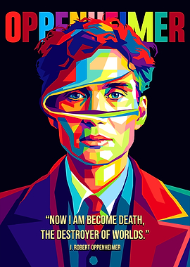 J. Robert Oppenheimer Pop Art Portrait