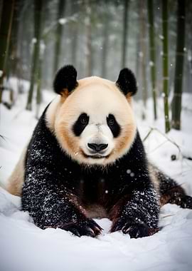 Panda in the Snow