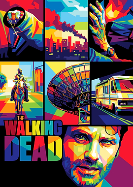 The Walking Dead Pop Art Collage
