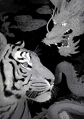 Tiger and Dragon Confrontation