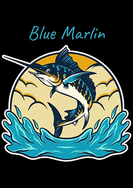 Blue Marlin Jumping from Water