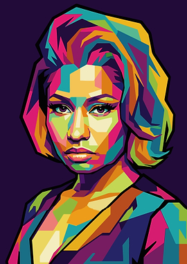Nicki Minaj Pop Art Portrait