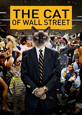 The Wolf of Wall Street Cat Parody Movie Poster