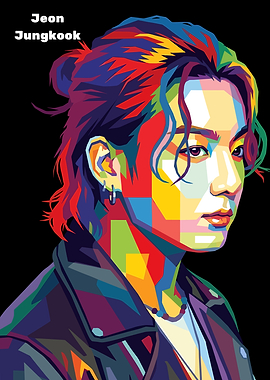 Jeon Jungkook Pop Art Portrait