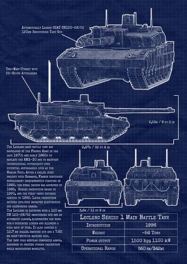 Leclerc Series 1 Main Battle Tank Blueprint