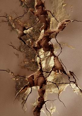 Cracked Gold and Brown Texture