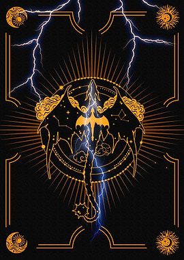 Fourth Wing Dragon with Lightning