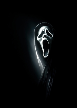 Ghostface Mask in Darkness